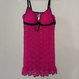 Gilligan & O'Malley Pink Lace Chemise